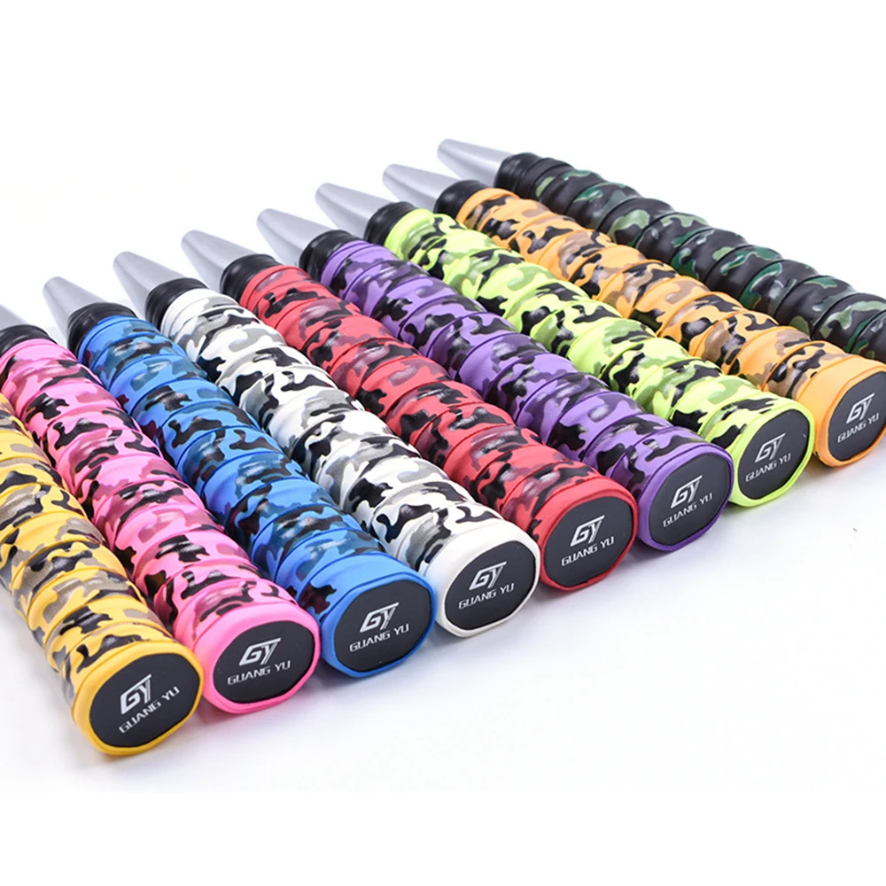 Ракетка для бадминтона с камуфляжным принтом нескользящая повязка на руку клей