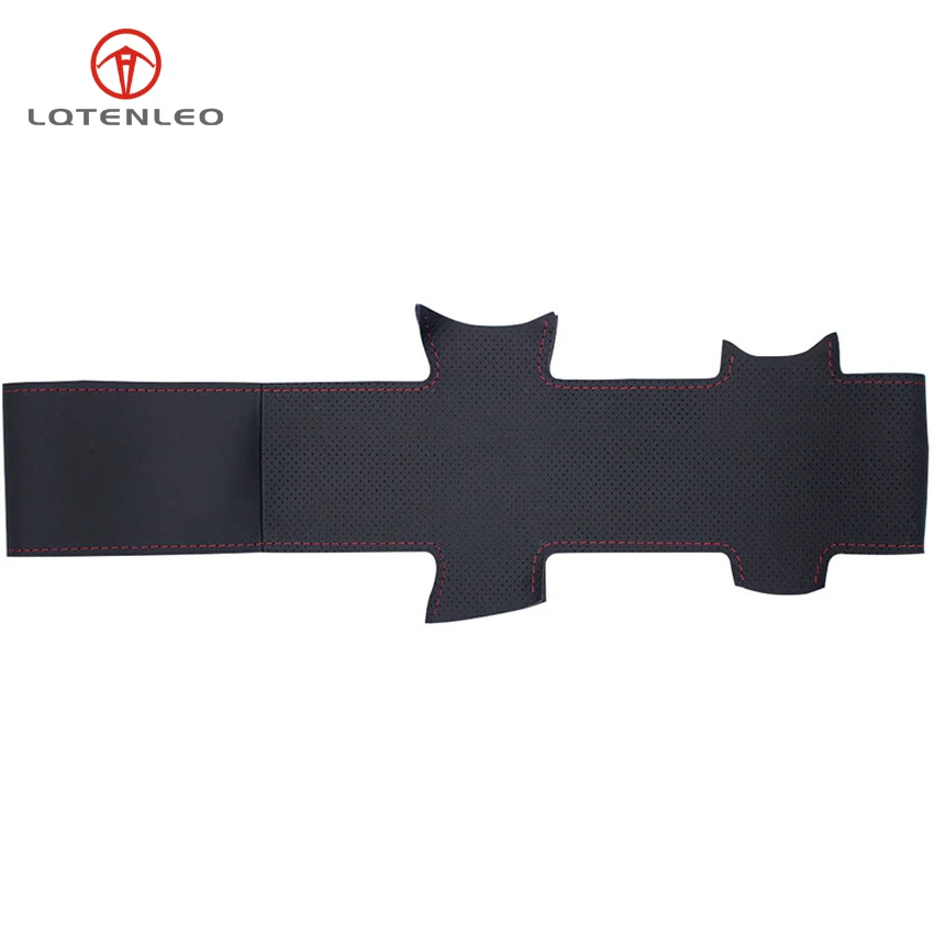 

LQTENLEO Black Genuine Leather Car Steering Wheel Cover For Honda CRV CR-V Accord 6 Odyssey Prelude 1996-2002 Acura CL 1998-2003