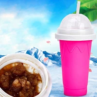 slushy cup quick frozen smoothie silicone cup double layer fast cooling bottle hail ice maker silicone milkshake slushie cup