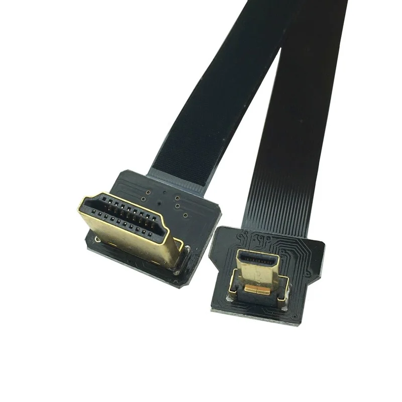 

FPV HDMI-совместимый с 90 градусами к Micro-hdmi 90 градусов вверх под углом FPC плоский кабель 20 контактов для аэрофотосъемки 20 см
