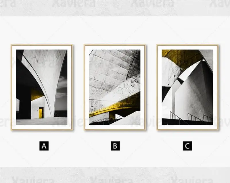 

Retro Poster Wall Art Painting Black White Geometric Building Wall Picture Canvas Painting Hd Print Living Room Bedroom Decor