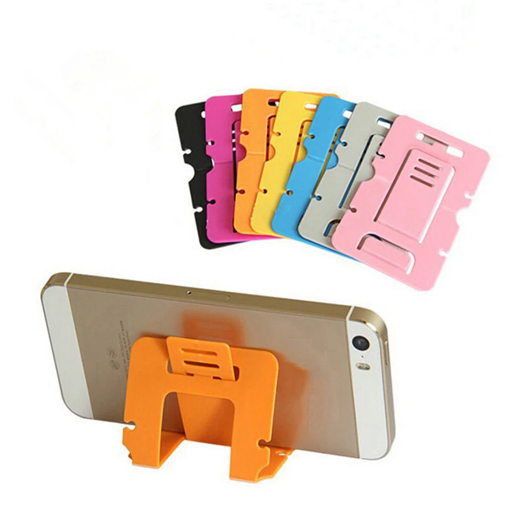 universal 10pc plastic stand card phone holder support for samsung suporte holder stand mount for iphone accessory color random free global shipping