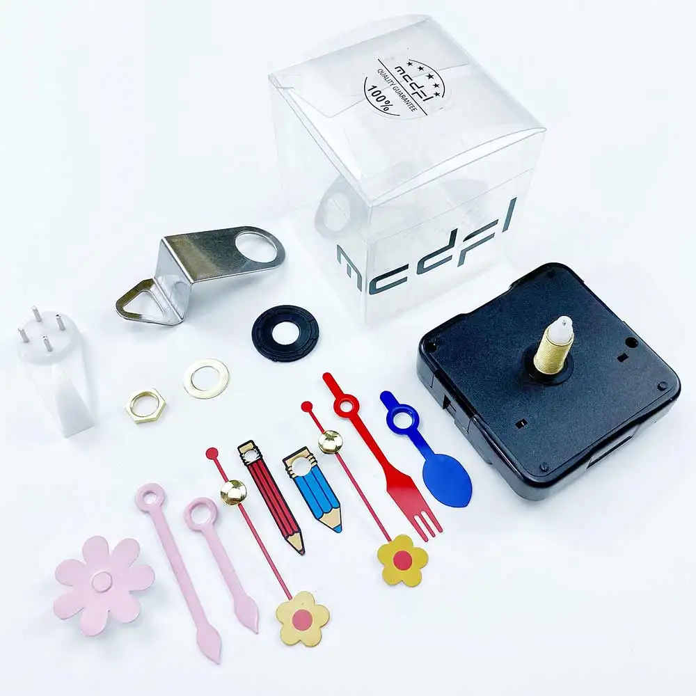 Искусственный набор бесшумные настольные часы движущиеся руки длинный вал