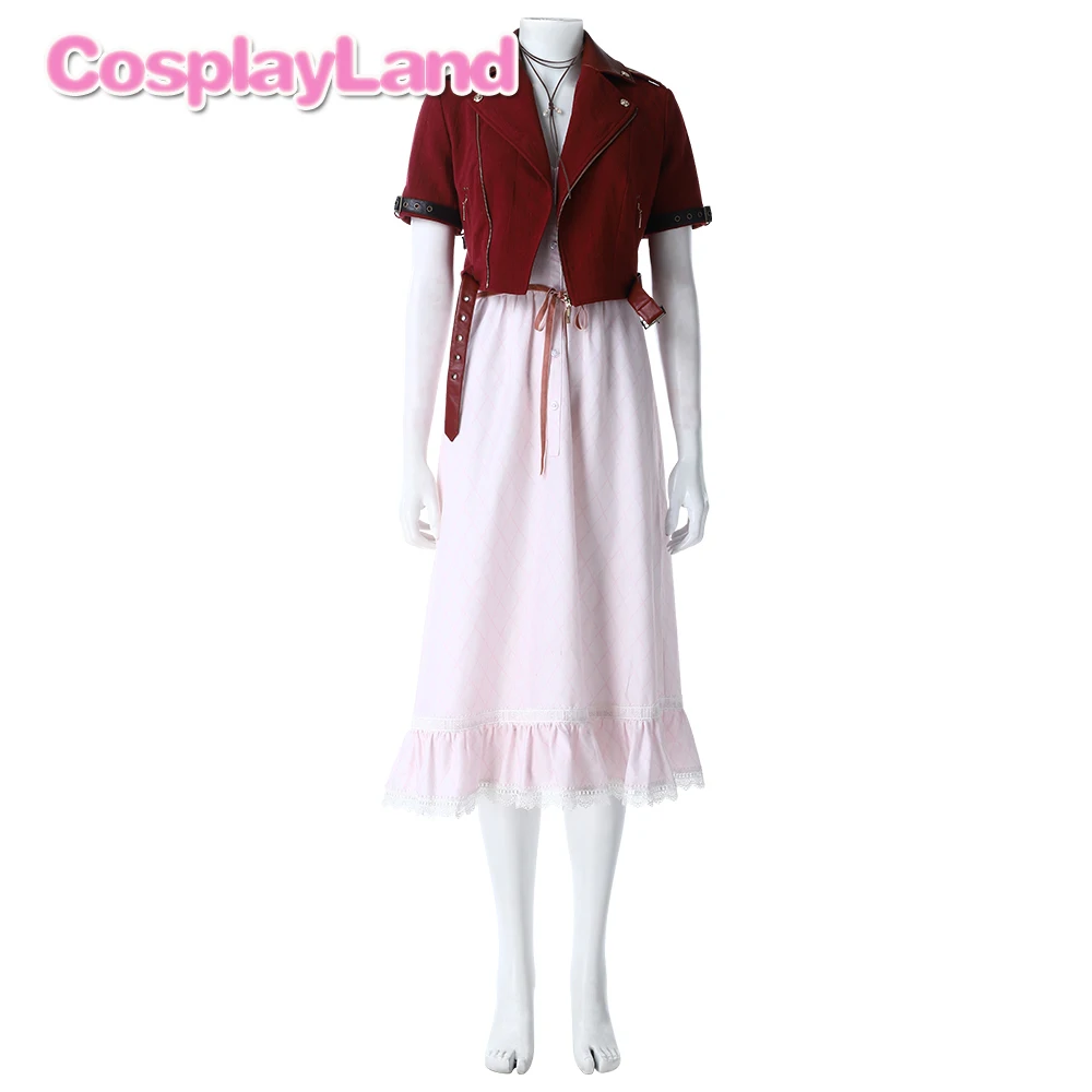 Final Fantasy VII Aerith Косплей Gainsborough костюм наряд на заказ вечерние костюмы Хэллоуин