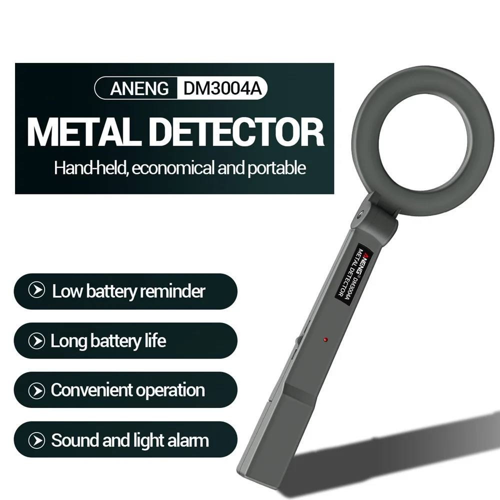 DM3004A DC 9V Handheld Metal Detector High Sensitive Scanning Detection Instrument Buzzer LDE Alarm -10-50 Degrees Indicator | Инструменты