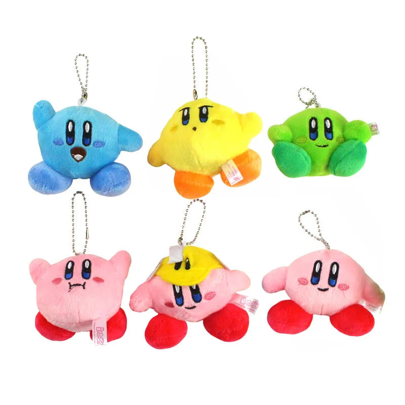 

8Cm Cute Kawaii Ster Kirby Game Leuke Pluche Kawali Sleutelhanger Karakter Soft Gevulde Plush Kleine Hanger Children's Toys