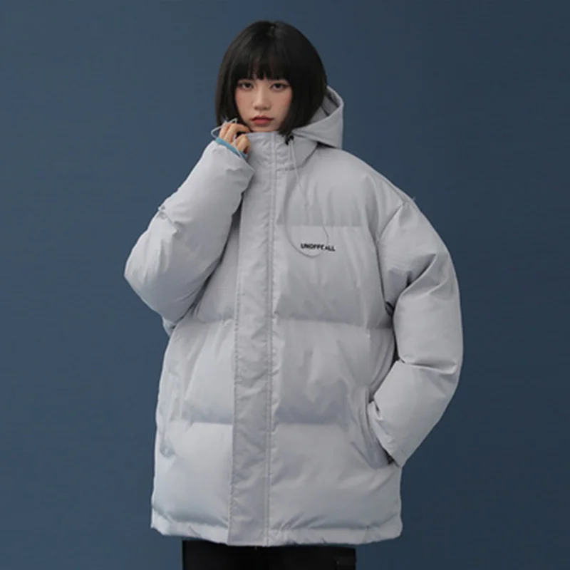 

Women's Winter Down Jacket 2022 Harajuku Oversize Puffer Parkas Gothic Korean Quilted Coats for Women Za Jackets Female 2021