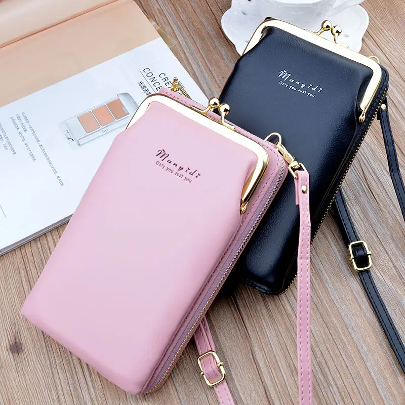 

Cell Phone Bag lady mini purse simple cross-body bag single shoulder bag small zipper long purse lady purse