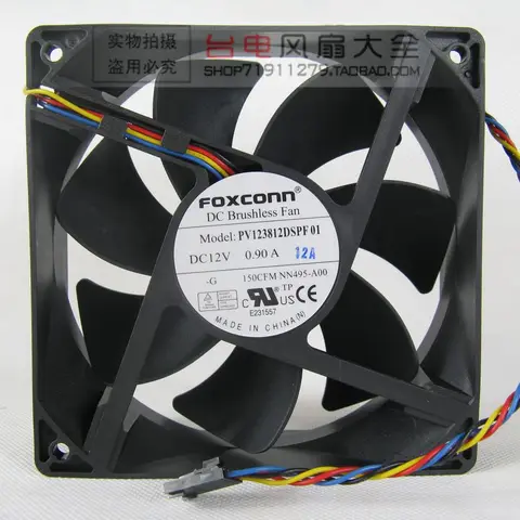 Бесплатная доставка Для Foxconn PV123812DSPF01 NN495 0NN495 серверный квадратный вентилятор 12 В 0,90a