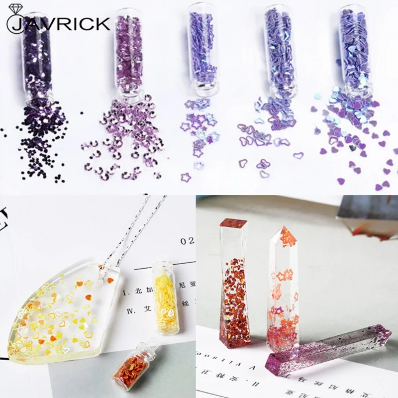 

1 Set 48 Bottles Flash Sequin Powder Decoration Silicone Mold DIY Jewelry Making
