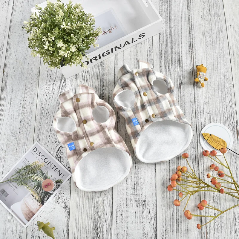 

Зимняя куртка для собак, клетчатая куртка для домашних животных, теплый жилет для собак, одежда шнауцера