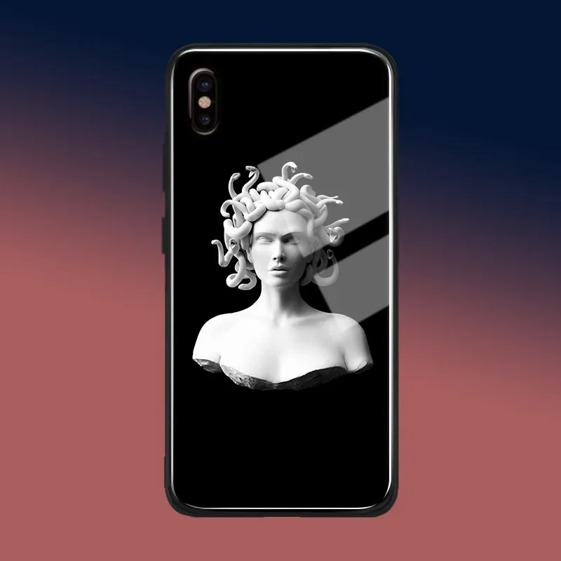 Чехол Medusa с изображением статуи в эстетике мягкий силиконовый чехол из
