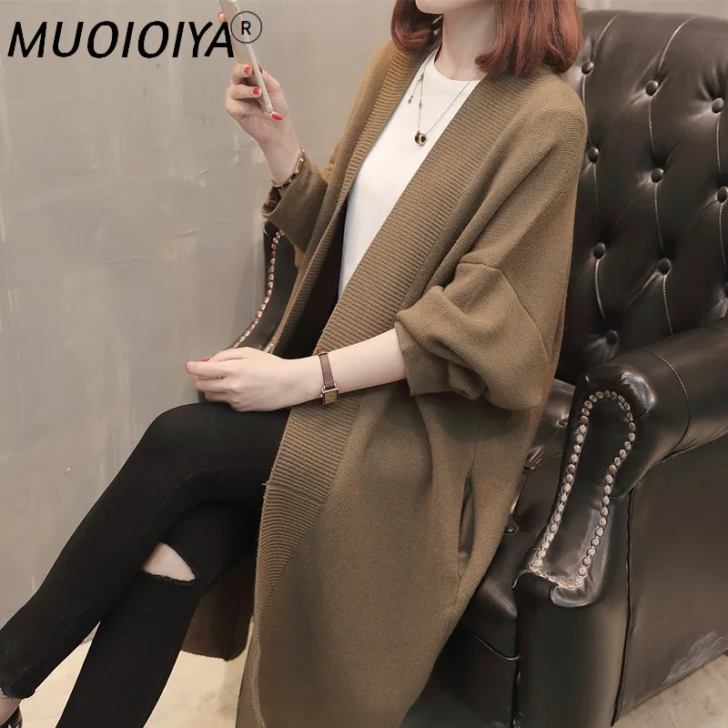 

Женский вязаный кардиган с V-образным вырезом, длинным рукавом