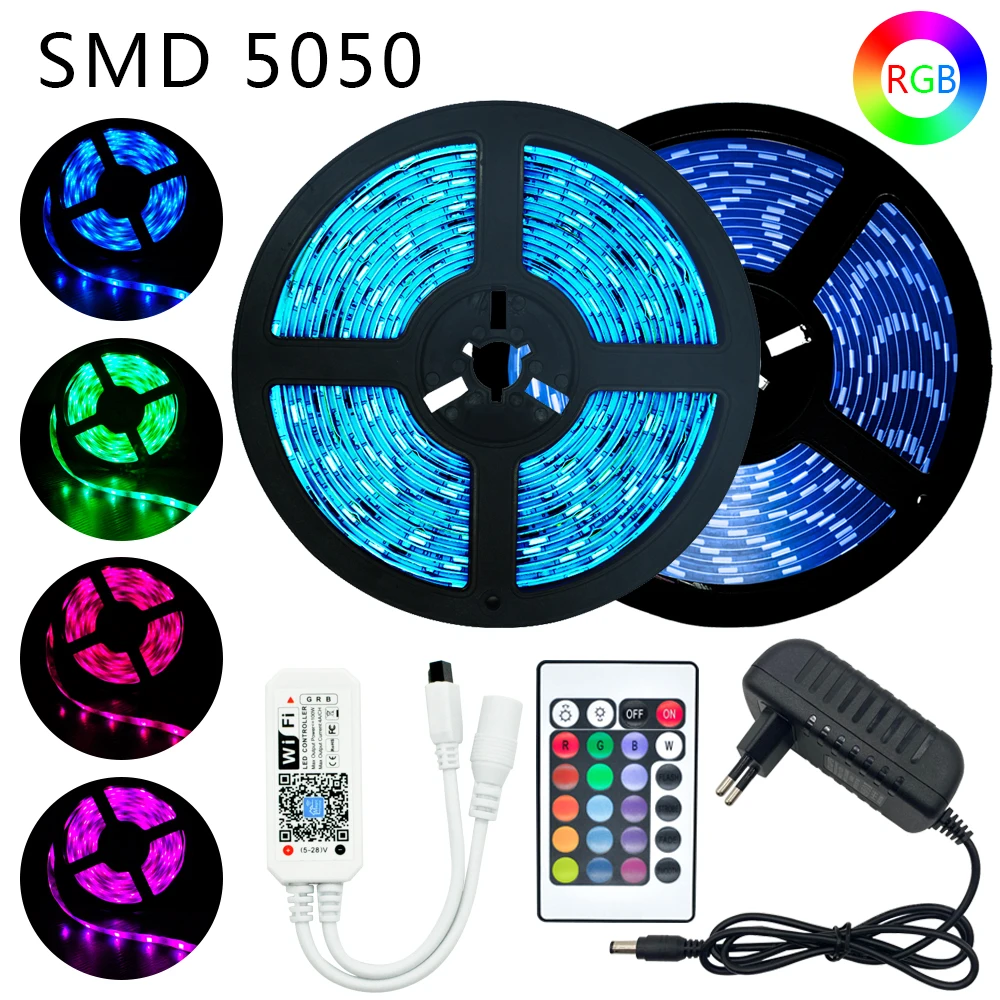 

Светодиодная лента RGB с Wi-Fi, 5-20 м, 12 в пост. Тока