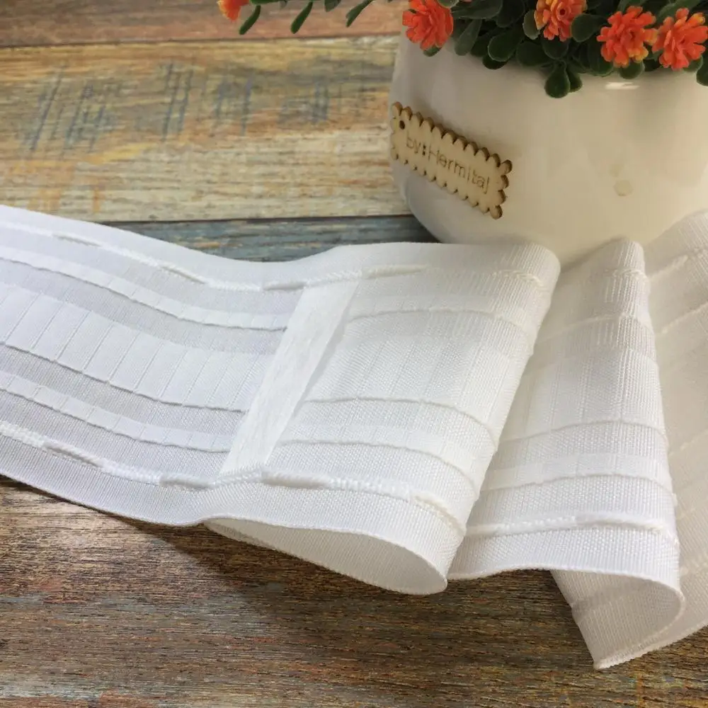 Многофункциональная лента для занавесок белая плиссированная плотные шторы