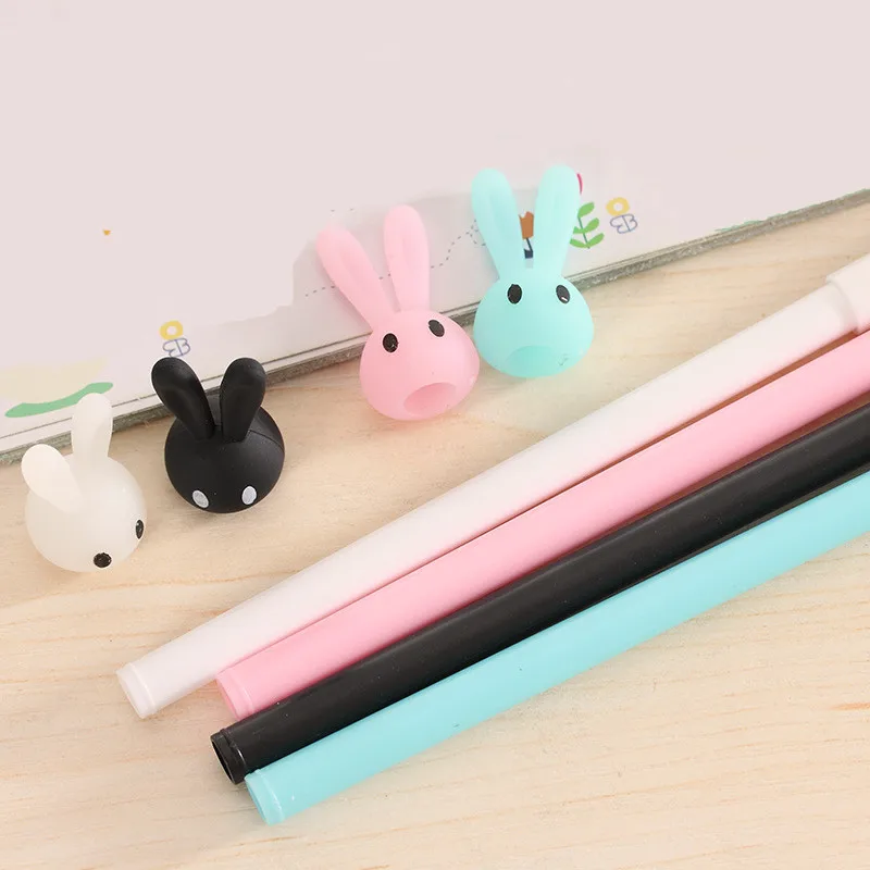 0 38 мм Милая кавайная пластиковая гелевая ручка с милым мультяшным кроликом для