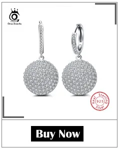 ORSA JEWELS Настоящее 925 пробы серебро Для женщин серьги в виде капель с крапановая закрепка прямоугольной формы AAA циркон модные серьги, украшения SE72