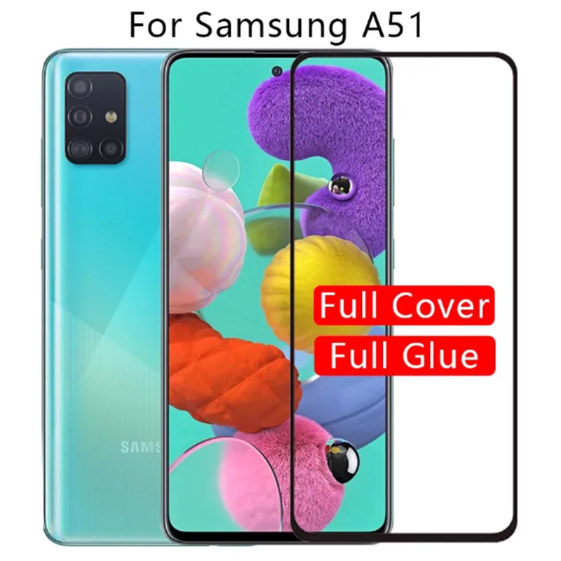 

2Pcs Full Glue Tempered Glass for Galaxy a51 5G A21 a31 a41 Samsung a71 5g A11 Screen Protector on Galaxy A 51 a 71 a 31 Glass