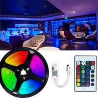 led strips lights bluetooth luces led rgb 5050 smd flexible not waterprooftape diode 10m dc 12v remote control adapter