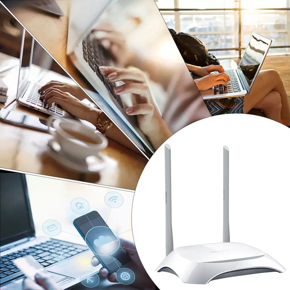 

TL-WR842N 300 Wireless Router Wifi Through Wall High-speed Safety Stability Reducing Delay+Power Supply + Network Cable
