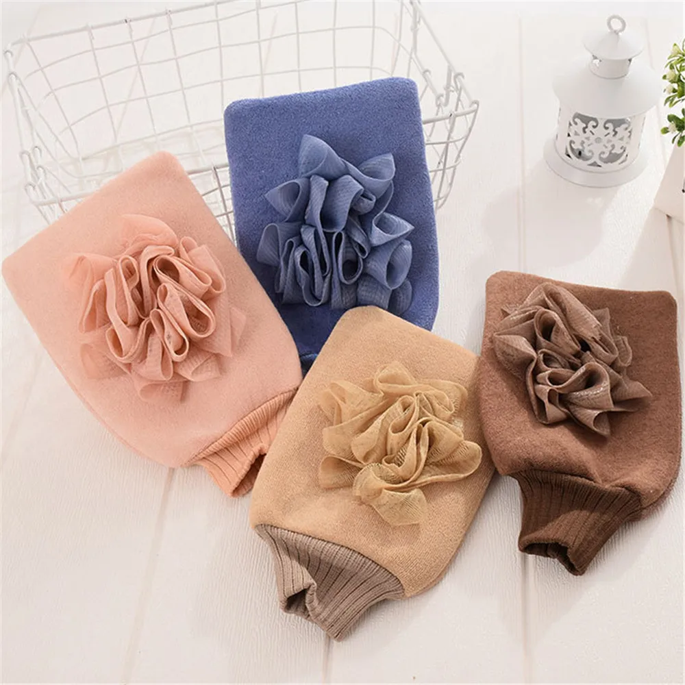 

1pc Portable Bath Gloves Double Sides Body Scrubber Shower Exfoliating Sponge Body Cleaning Brush Massage Mesh Ball Bathing Tool