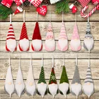 2022 Рождественский колокольчик гном Санта вязаный плюшевый подвесной кулон без лица милая кукла новогодний домашний декор