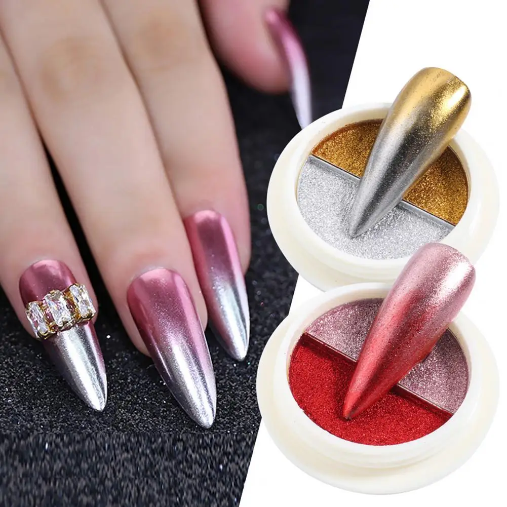 

1g Nail Powder Delicate Easy-using Large Capacity Double-colored Manicure Nail Powder for Beauty для ногтей