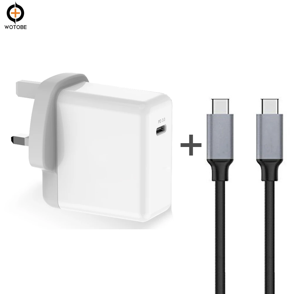 PD 45W QC3.0 зарядное устройство адаптер питания TYPE-C usb-c тканый кабель для передачи данных, для xiaomi MacBook/DELL XPS 12/13/Samsun/Pixel XL iPhone 11/X