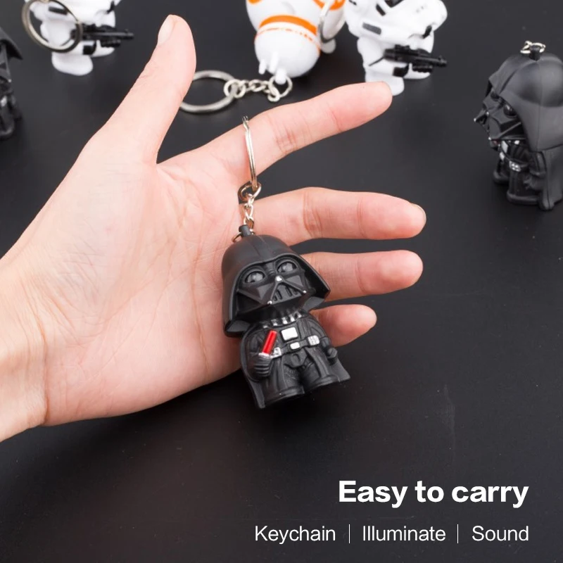 Небольшой светодиодный светильник вспышка портативный брелок черный рюкзак