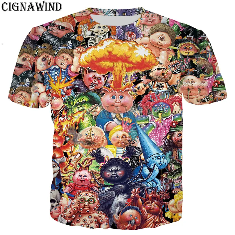 Новый дизайн футболка для мужчин и женщин детские футболки с мультяшным рисунком