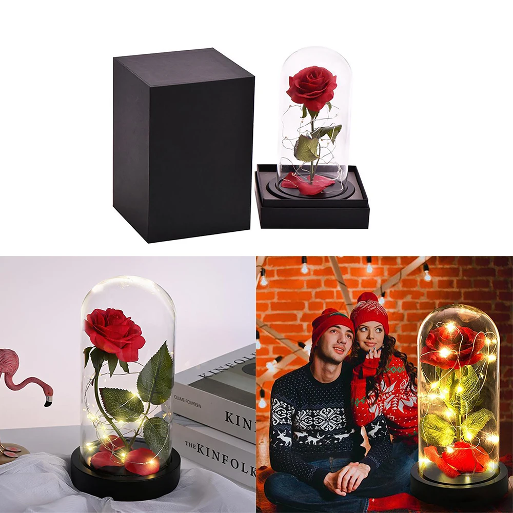 Красота и с рисунком из мультфильма Красавица Чудовище в виде красных роз Стекло