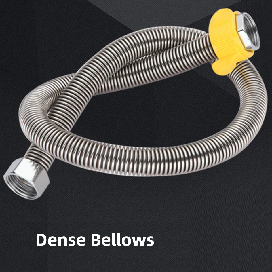 

SUS304Stainless Steel Corrugated Pipe Bellows DN15 Inlet Pipe Hot and Cold Anti-explosion Hose Pipe for Water Heater Water Pipe
