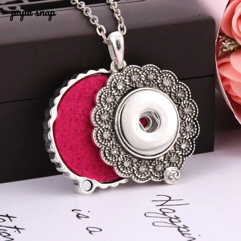 

2019 Multi-functional New Snap Jewelry Necklaces Aromatherapy Diffuser Pendant Necklace Fit 20mm 18mm Snap Button Jewelry