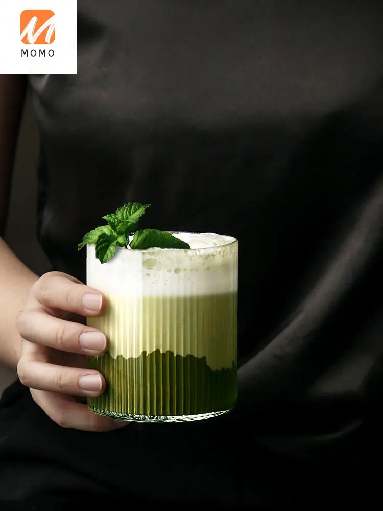 

Japanese Style Handmade Glass Heat-Resistant Striped Water Cup Coffee Cup Tea Cup Beer Steins Juice Cup Female Household Small