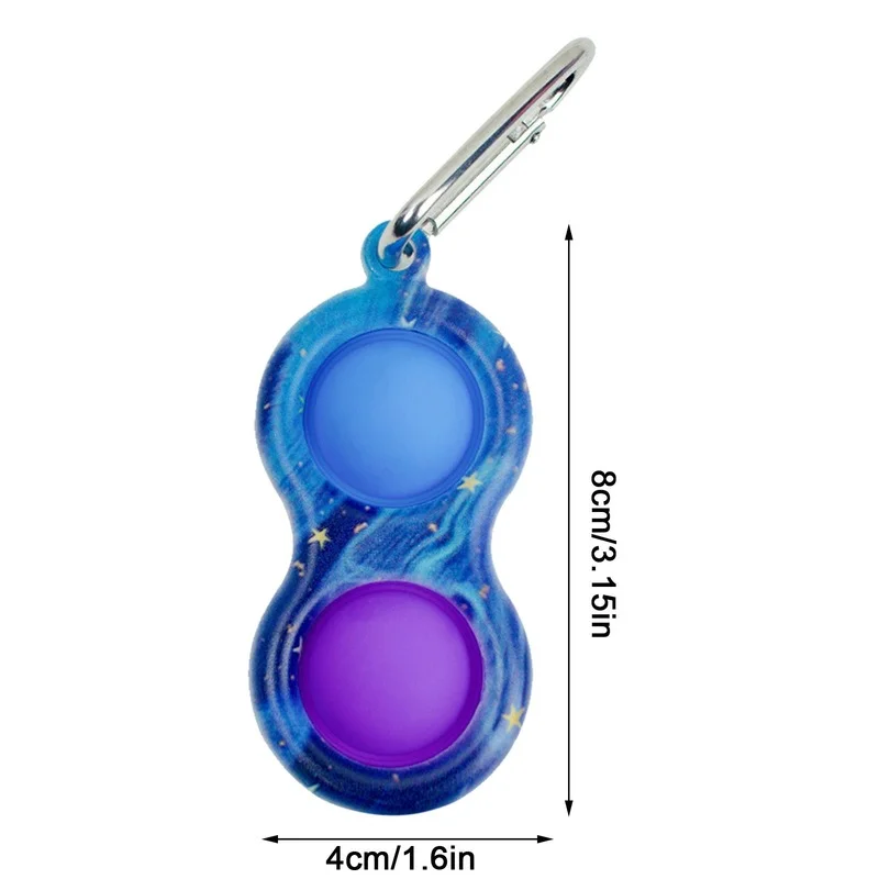 

JIMITU Simple Dimple Squish Toy Soft Silicone Pop Squishy Mini Anti-stress Push Bubble Sensory Toys Dimple Keychain Fidget Toy
