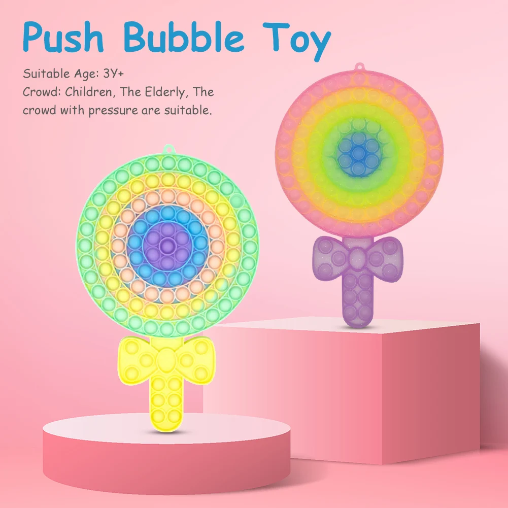 

Silicone Push Bubble Anti-Stress Toy Stress Reliever Squeeze Crafts Autism Special Needs Sensory Decompression Toys
