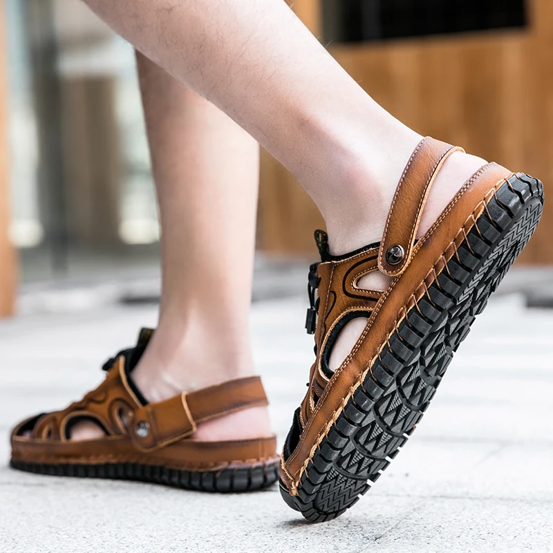 

Для мужчин солнцезащитные очки, модные, для улицы, дышащие удобные летние сандалии для пеших прогулок; Женская обувь; Высокие qualityNon без заст...