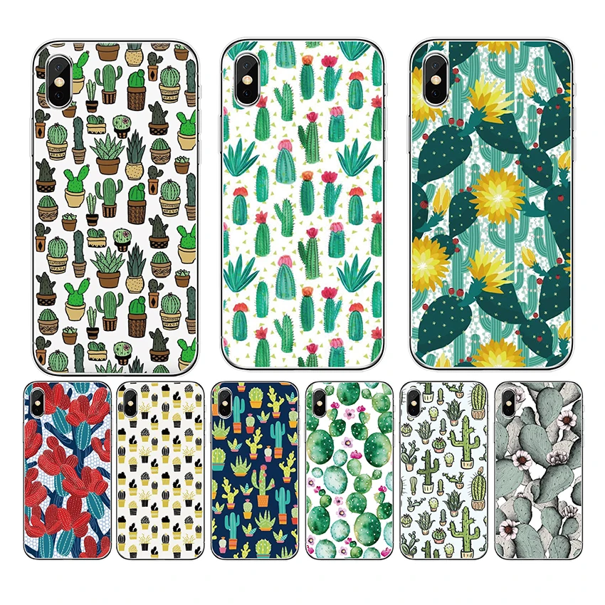 Мягкий чехол из ТПУ с узором Для Doogee X70 X60L X55 X53 X50 L X30 X20 X10 Shoot 1 2 N10 Y7 Y8 C кактус