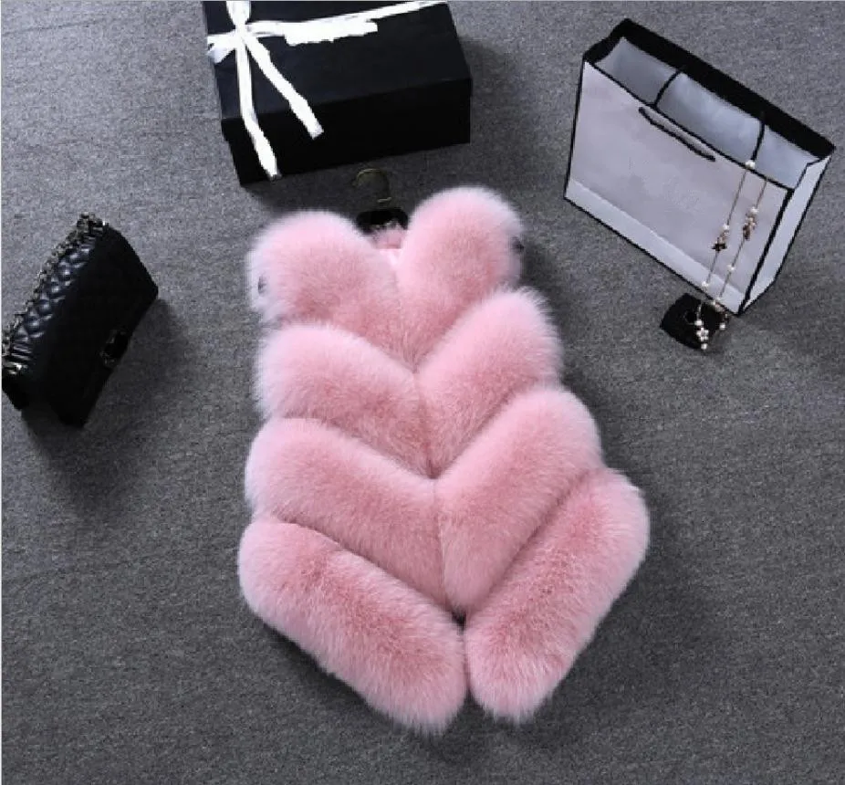 pink DEAT пальто из искусственного меха осенне-зимнее женское пальто с поясом меховая жилетка женская меховая куртка меховой жилет женская сексуальная MG772 - Цвет: pink