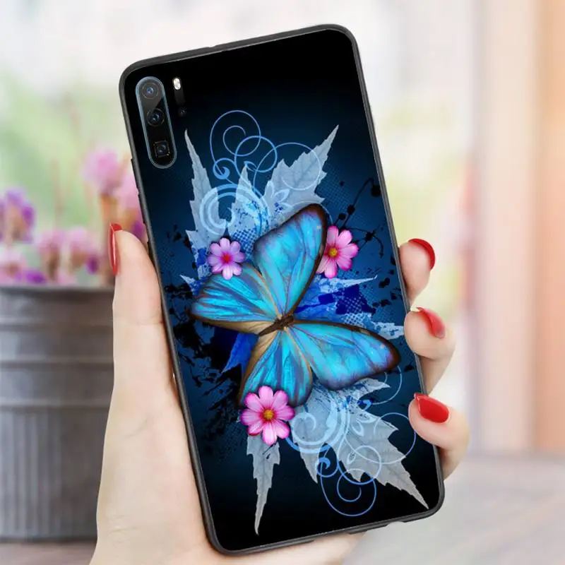 

Butterfly Colorful Lilies cute animal Phone Case For Huawei honor Mate P 10 20 30 40 i 9 8 pro x Lite smart 2019 nova 5t