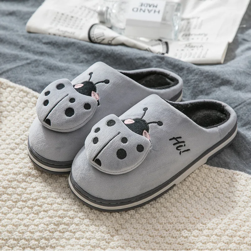 WFL Women Shoes Cute Plush with Lovely Cartoon Home Warm Winter Slippers Soft Cotton Thick Anti-slip Bottom House | Обувь