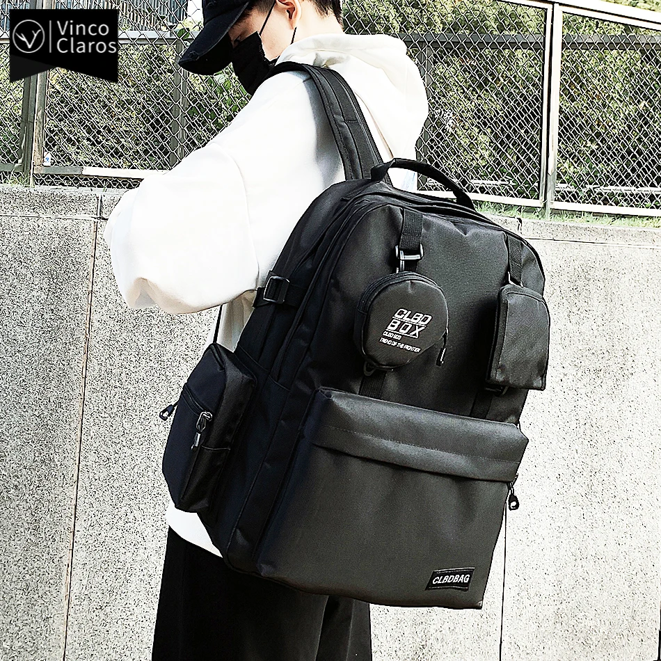 

Fashion Trend School Backpacks for Teenager College Style Backpack for Boys Simple Men's Backpack Unisex Large Capacity Book Bag