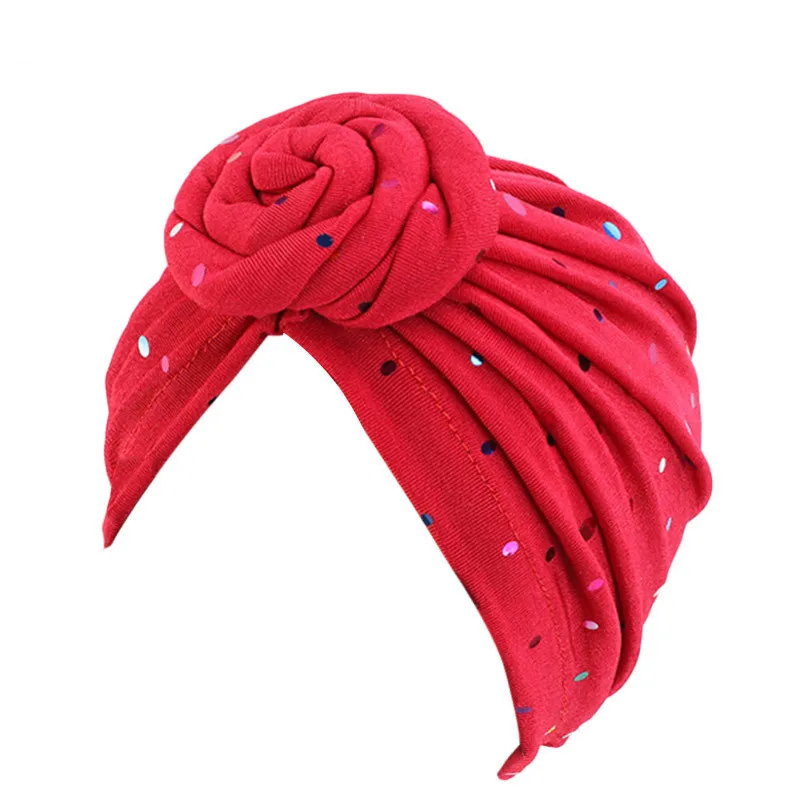 

polyester Shine Stretch Turban Ruffle Hair Hats Beanie Bandanas Scarf Head Wrap Headwear for Women 38