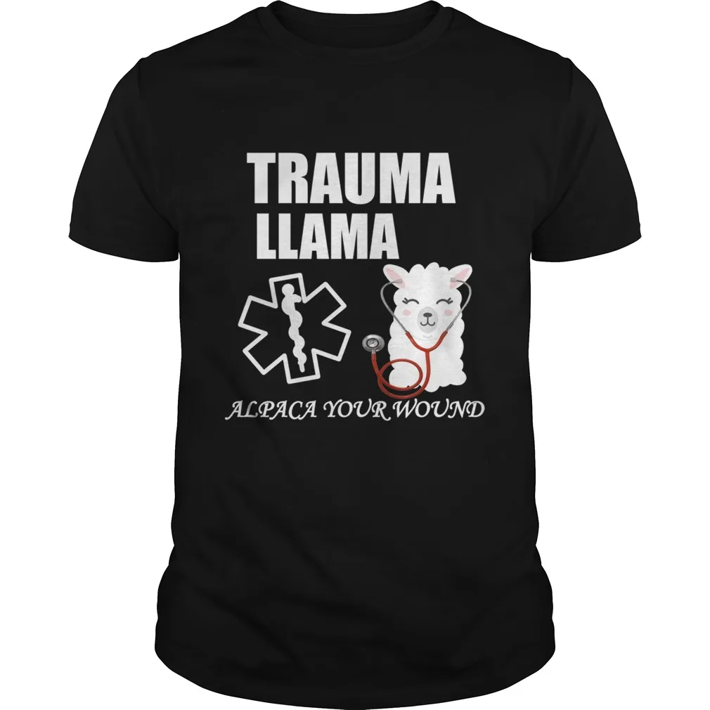 

Trauma Llama Alpaca Your Wound. Funny Llama Lover Mens T-Shirt. Summer Cotton Short Sleeve O-Neck Unisex T Shirt New S-3XL