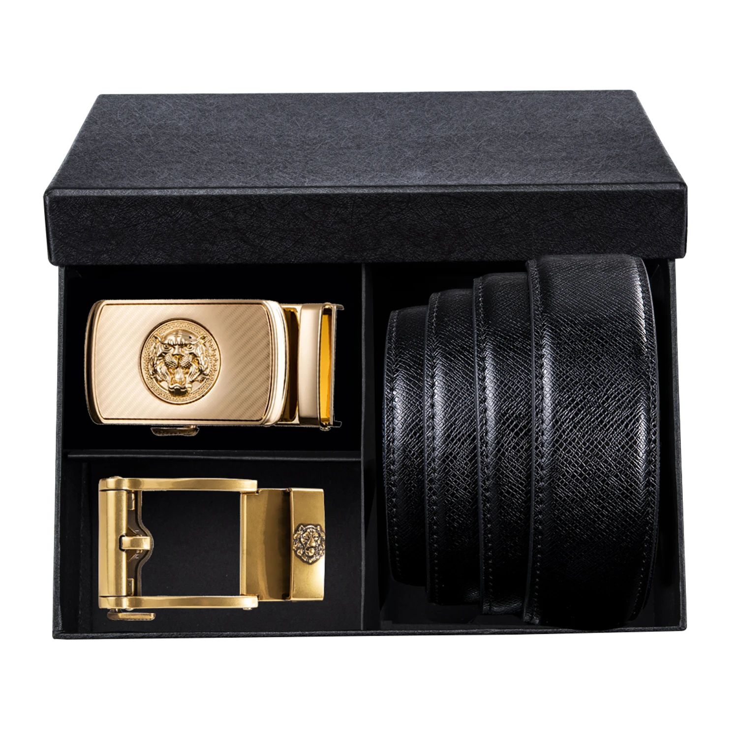 Мужской ремень с автоматической пряжкой из натуральной кожи высокого качества |