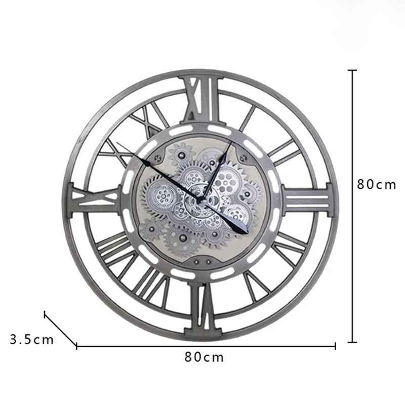 

Nordic Large Wall Clock Vintage Modern Wall Watch Silent Metal Clocks Home Decor Creative Living Room Decoration Zegary Gift