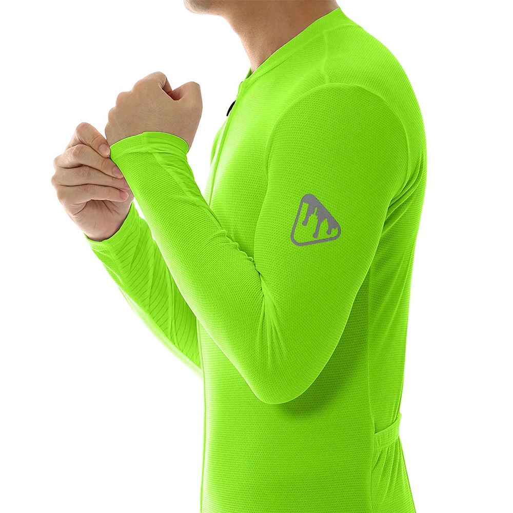 Santic мужские Велоспорт Джерси с длинным рукавом велосипед MTB рубашки для