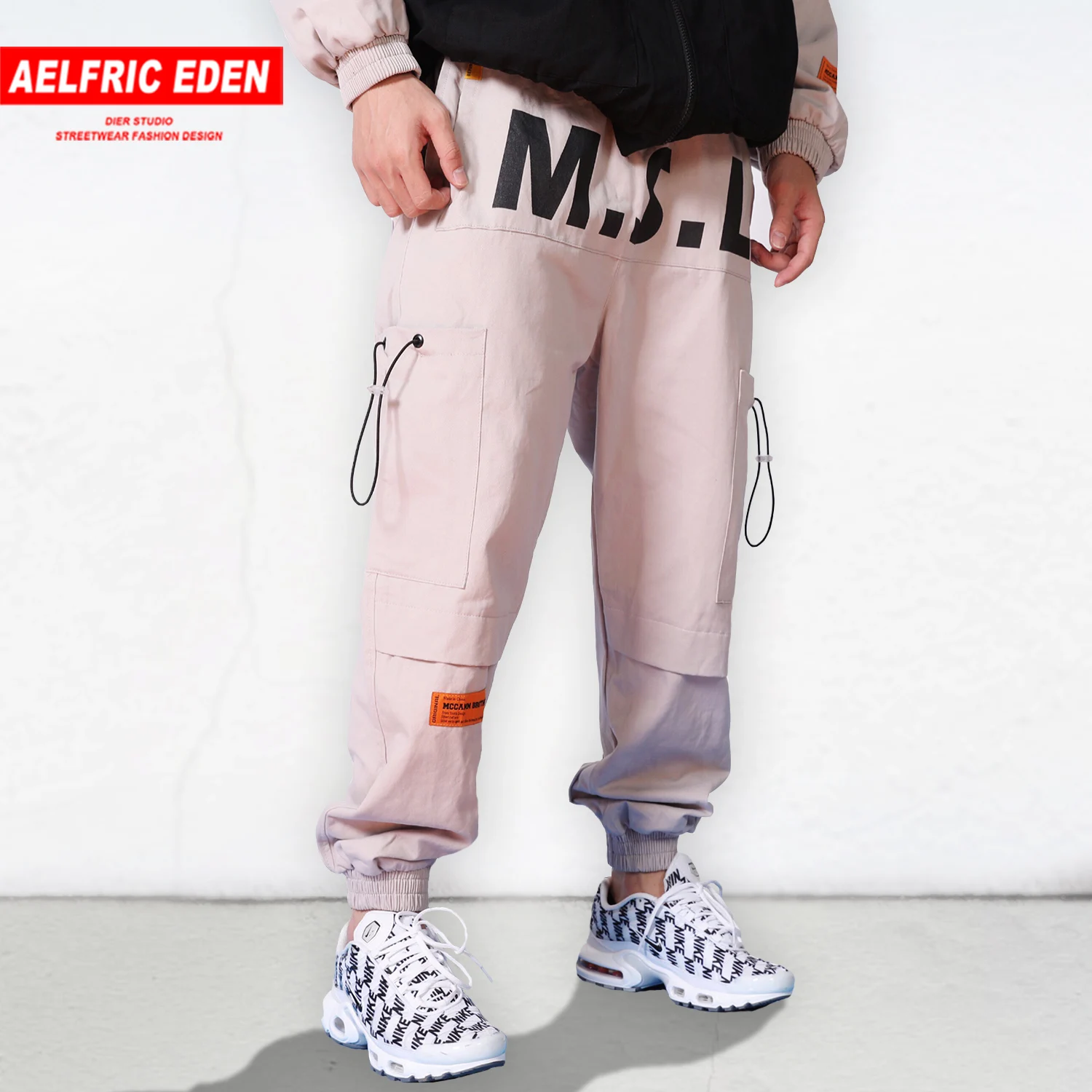 Aelfric Eden хип хоп штаны с буквенным принтом гарем Карго мужские Модные Повседневные