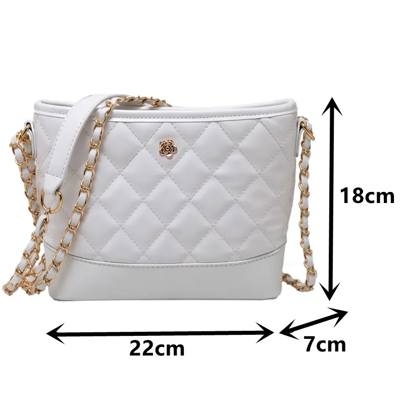 

2021 New Hot Sale Chain Handbags for Women Rhombus Lattice Quilted Shoulder Bag High Quality Leather Top Handle Ladies Bags Sac