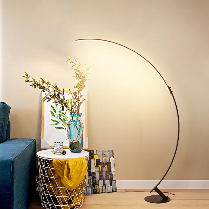 

Nordic Minimalist LED Floor Lamps Standing Lamps Living Room Led Brown/White Aluminum Luminaria Standing Lamps Lamparas Decorate